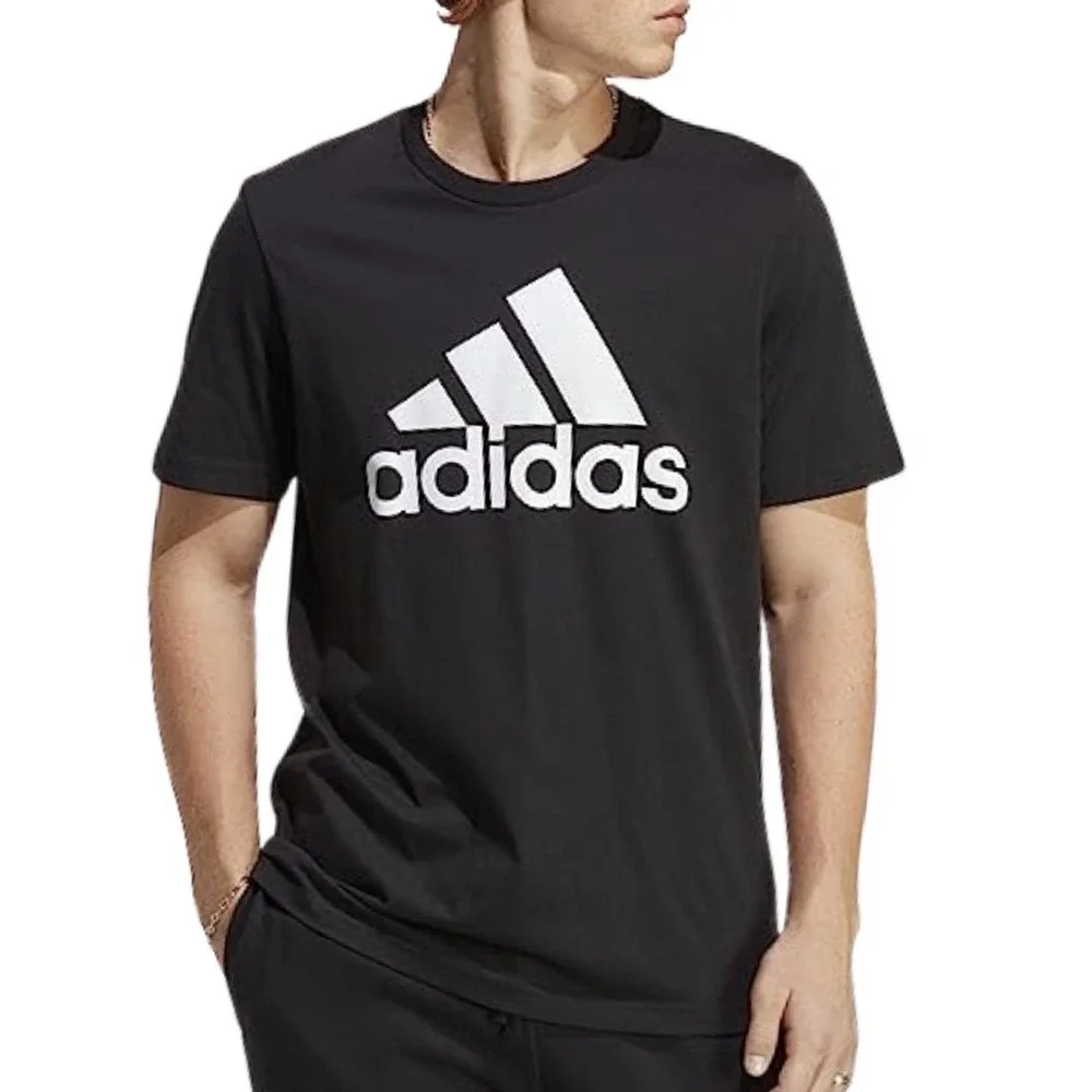 Adidas Aeroready Camo Big Logo T-Shirt Mens Small Black Gray IS6151